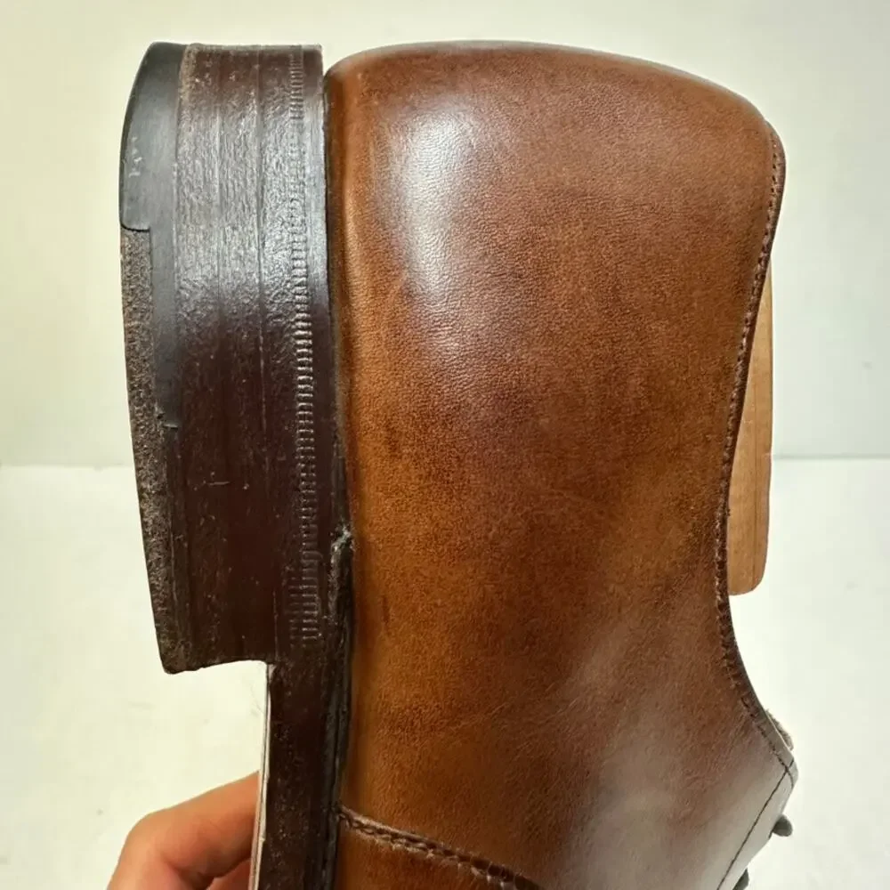 VGUC Cheaney x Cole Haan Brown Oxford Cap Toe Bench Made in England 9 B